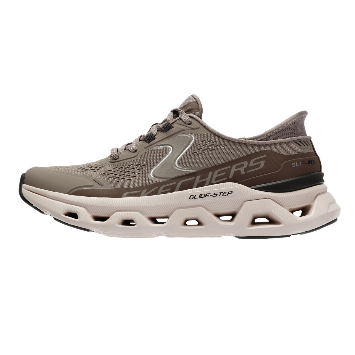 Skechers Slip-Ins Glide Step Altus Baskets Grises En Maille Pour Femmes