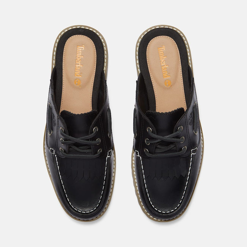 Timberland Noreen Mules Noires En Cuir Pour Femmes