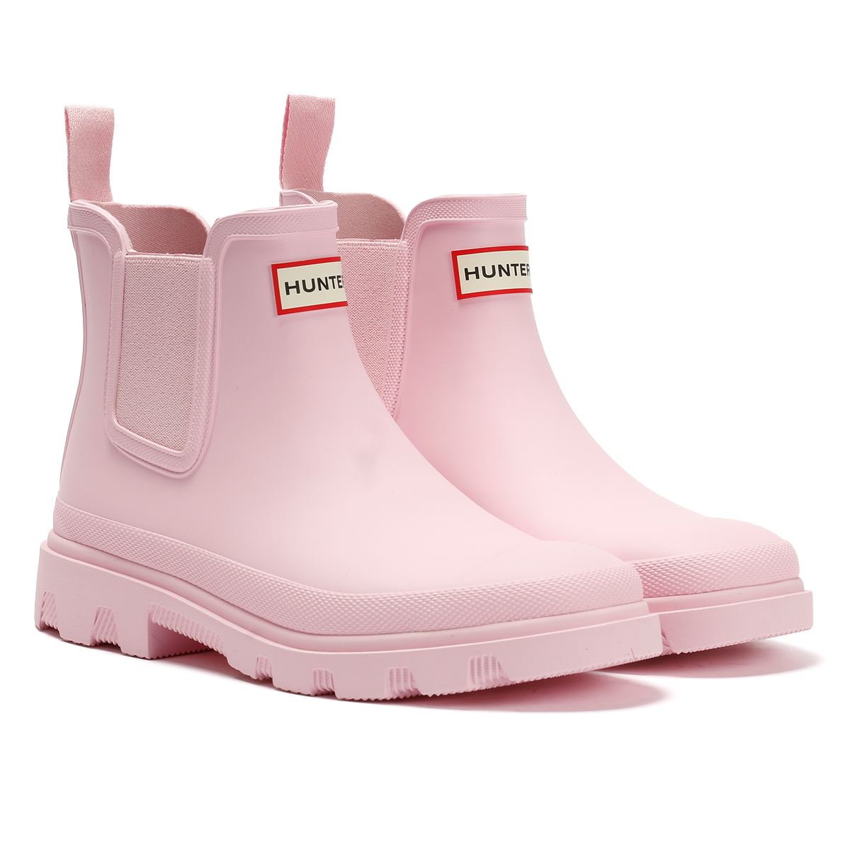 Hunter Downpour Chelsea Bottes De Pluie En Caoutchouc Pour Femmes Roses