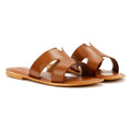 Tower London Cut Out Mules En Cuir Pour Femmes Marron