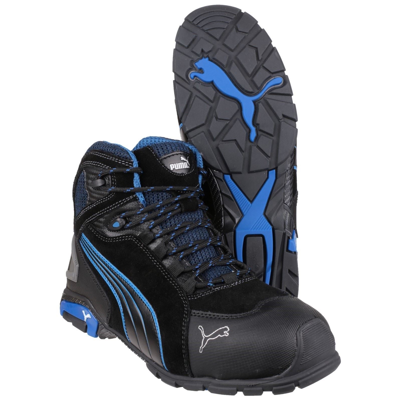 Puma Safety  Bottes De Sécurité En Cuir Noir Rio Mid