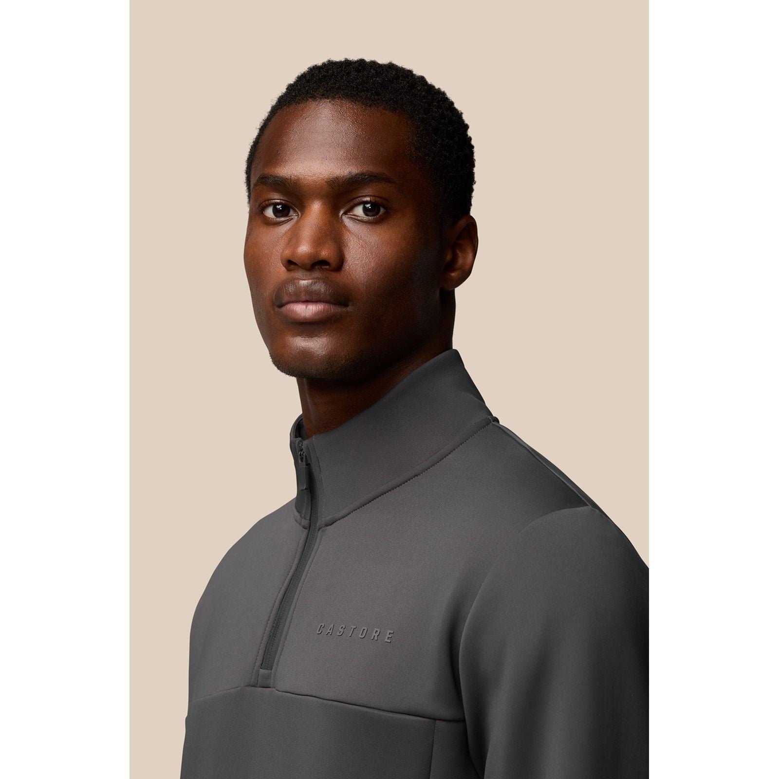 Castore Scuba 1/4 Zip Sweatshirt Gris En Polyester Pour Homme