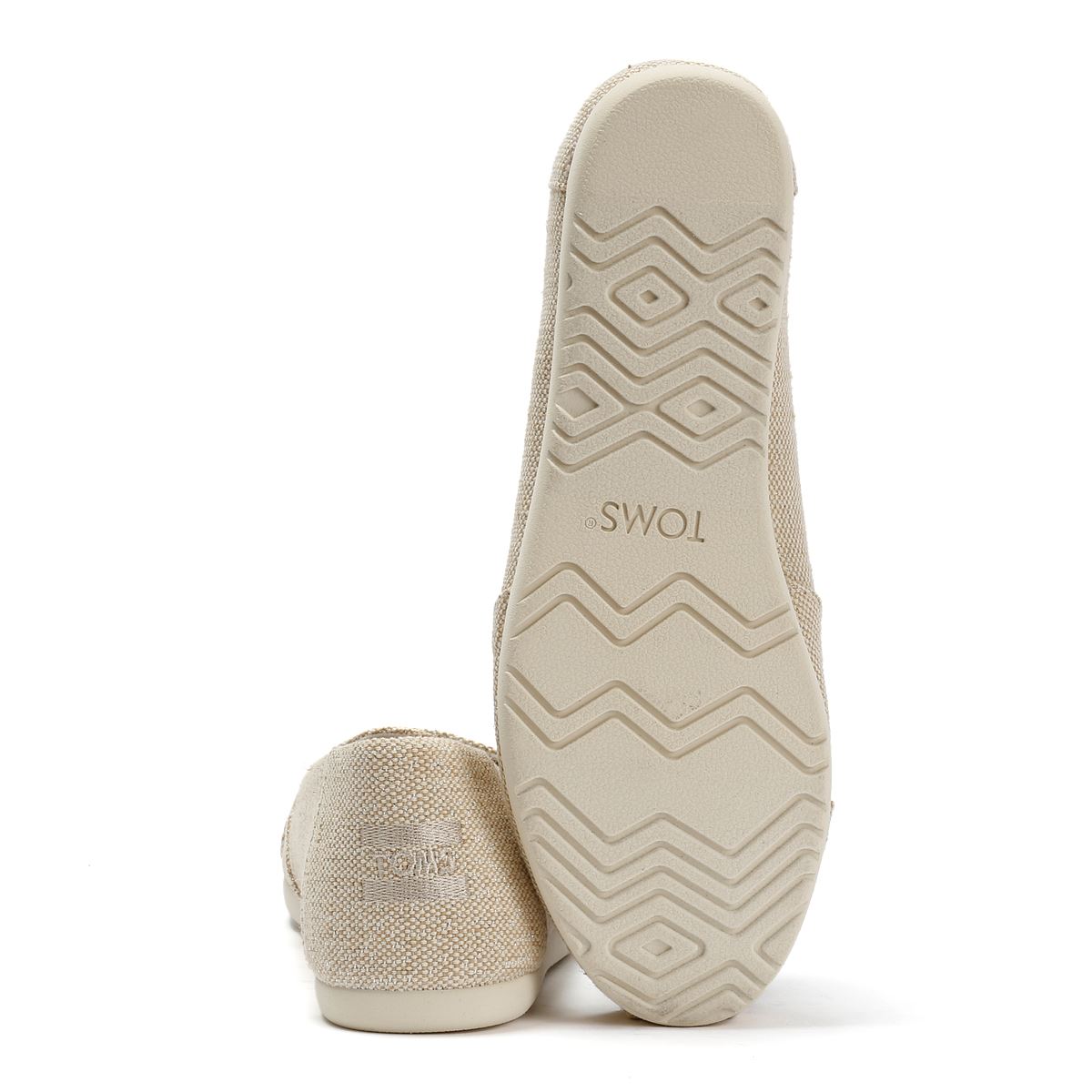 TOMS Alpargata Ballet Espadrilles En Toile Beige Pour Femmes