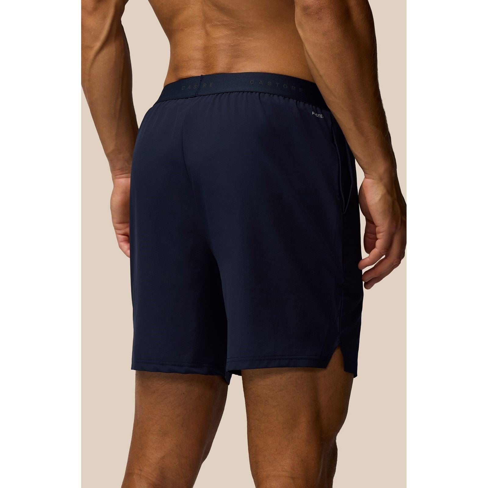 Castore Branded Elastic Shorts Shorts De Sport Bleus En Polyester Pour Homme