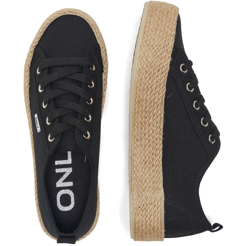 ONLY IDA 1 Baskets Noires Pour Femmes En Coton