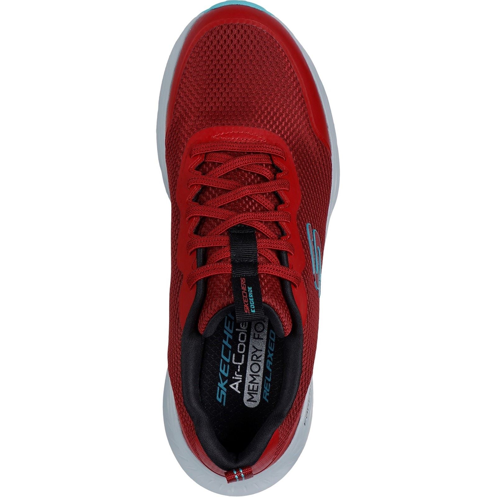 Skechers Edgeride Rekze Chaussures De Sport Homme En Textile Bordeaux/Gris