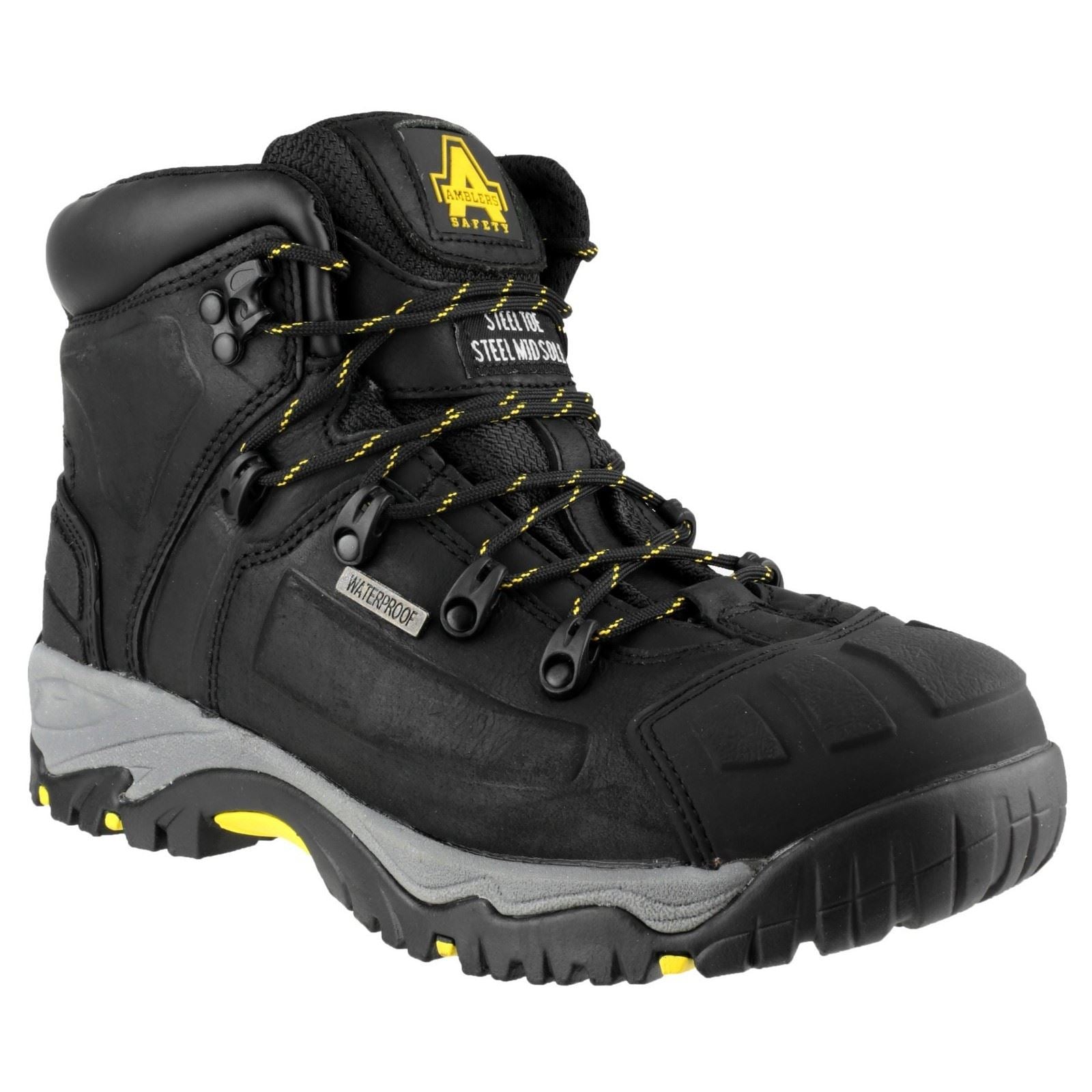 Amblers Safety  Bottes De Sécurité En Cuir Noires Fs32