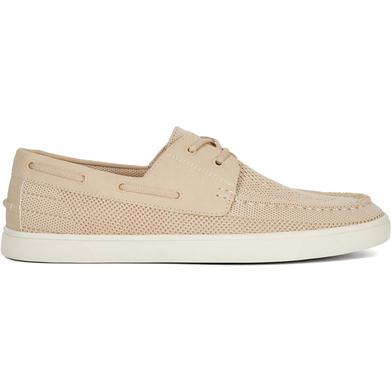 Dune Blaizerss Chaussures Bateau Pour Homme En Tissu De Couleur Crème