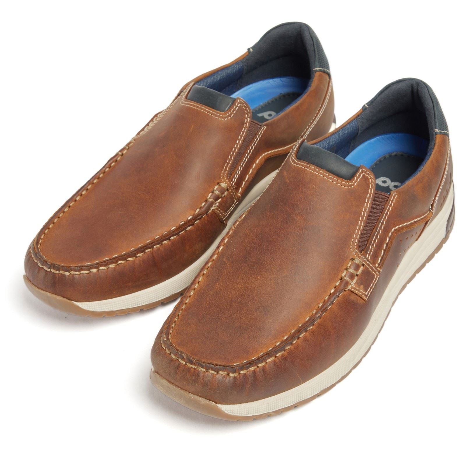 Pod Sean Chaussures Bateau En Cuir Pour Hommes Couleur Tan