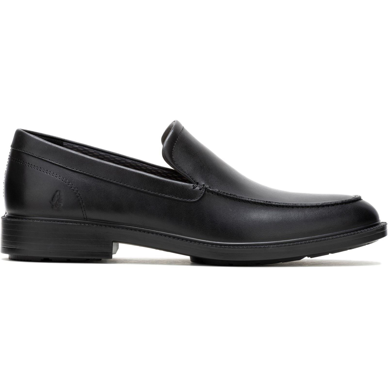 Hush Puppies Banker Chaussures En Cuir Noir À Lacets Pour Hommes
