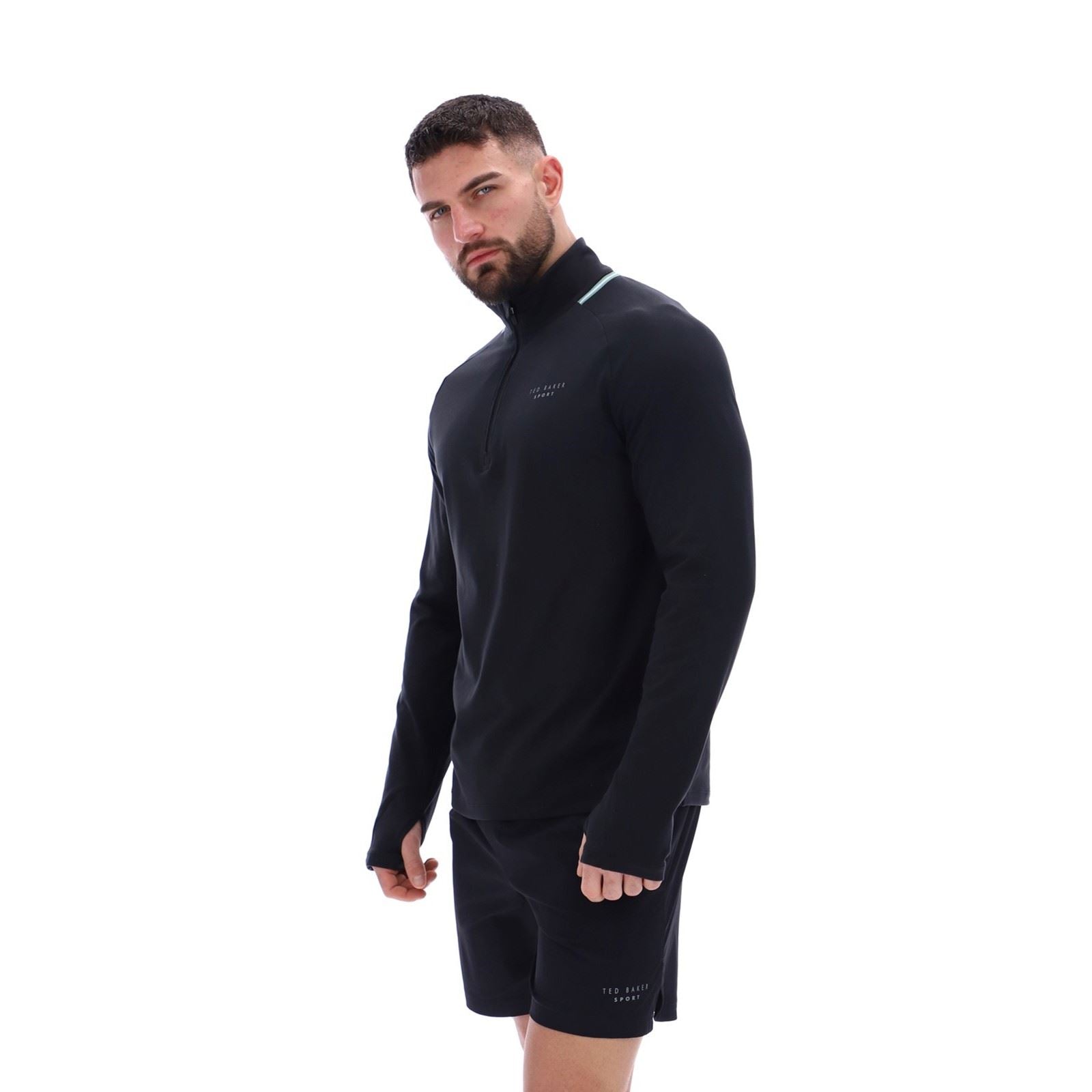 Ted Baker RORY TBMTTA256 T-Shirts De Sport Actifs Pour Hommes En Polyester Noir