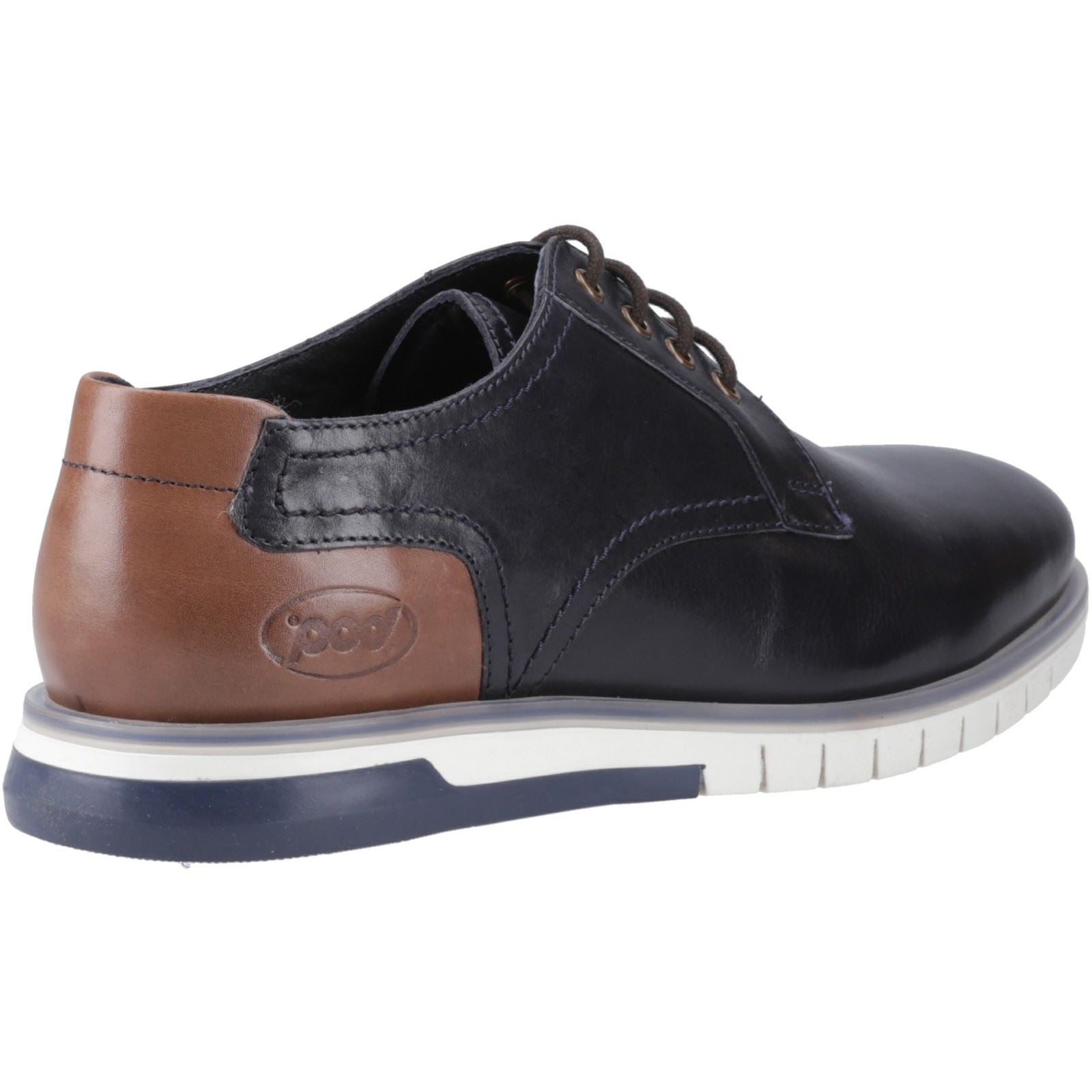 Pod Cillian Chaussures À Lacets En Cuir Pour Hommes, Bleu Marine
