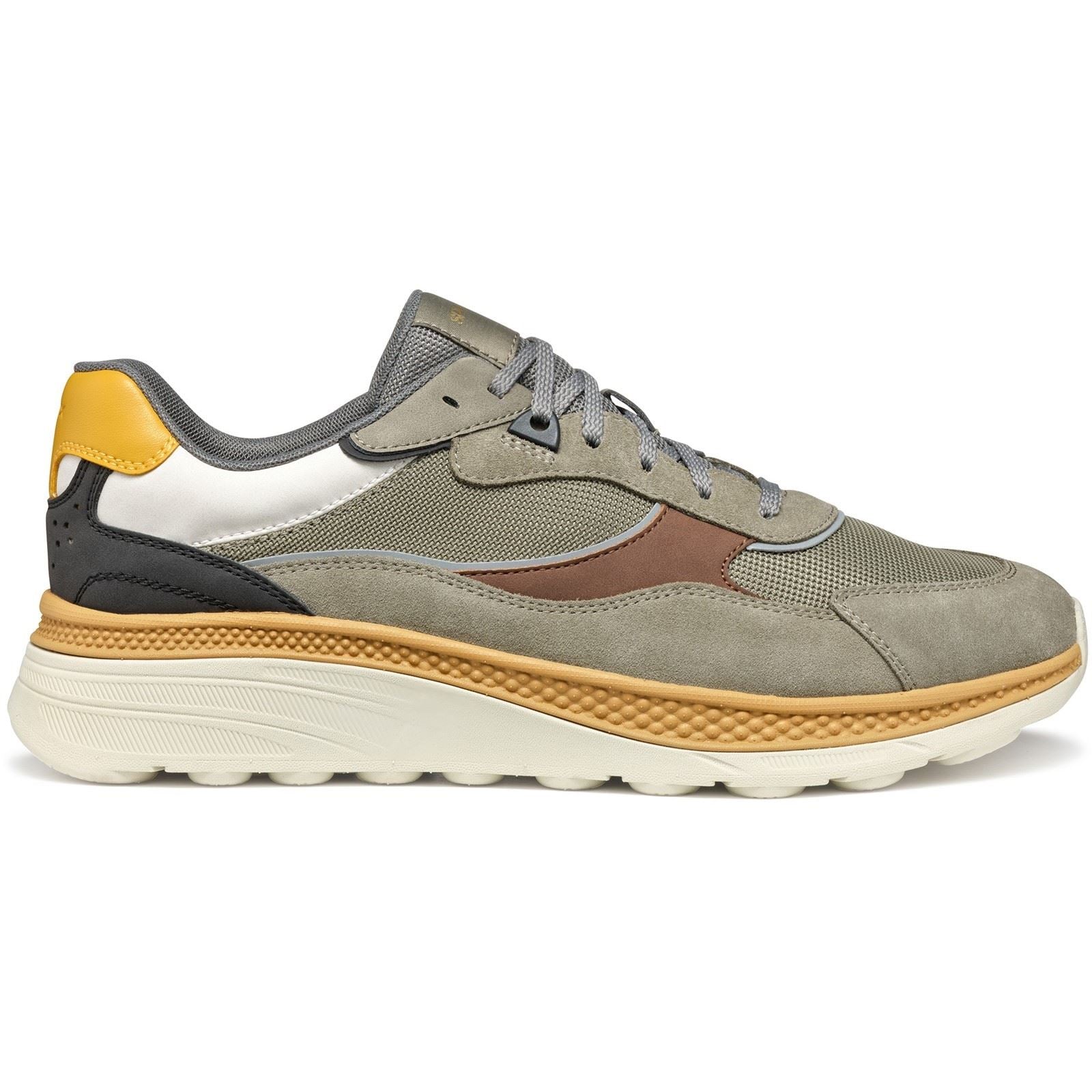 Geox U SPHERICA ACTIF X1 Sneakers Pour Homme En Mélange De Polyester Couleur Sauge/marron