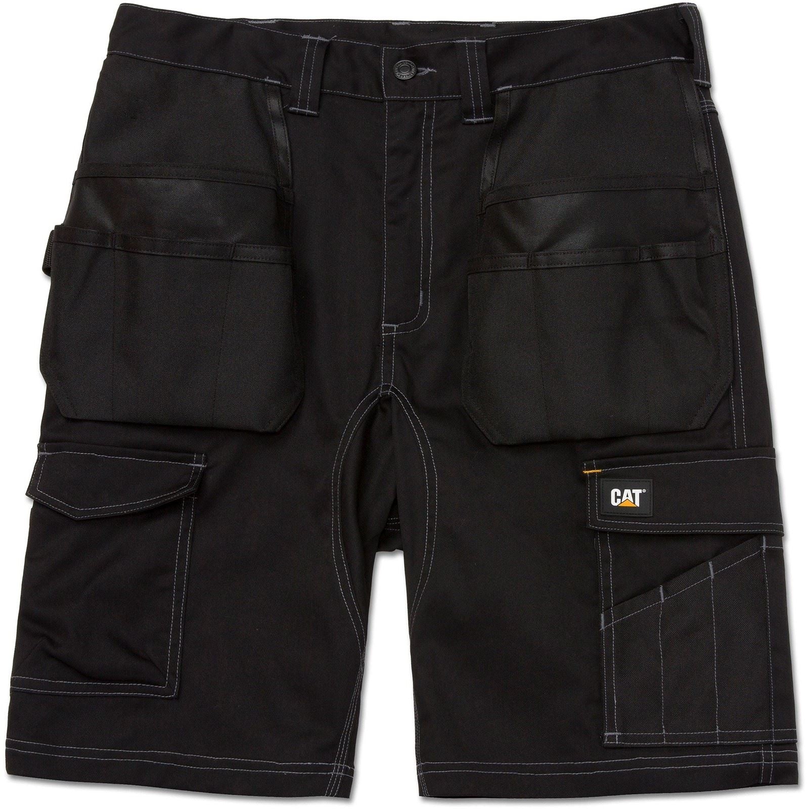 Caterpillar Essential Stretch Holster Shorts De Travail Noirs En Polyester Pour Hommes