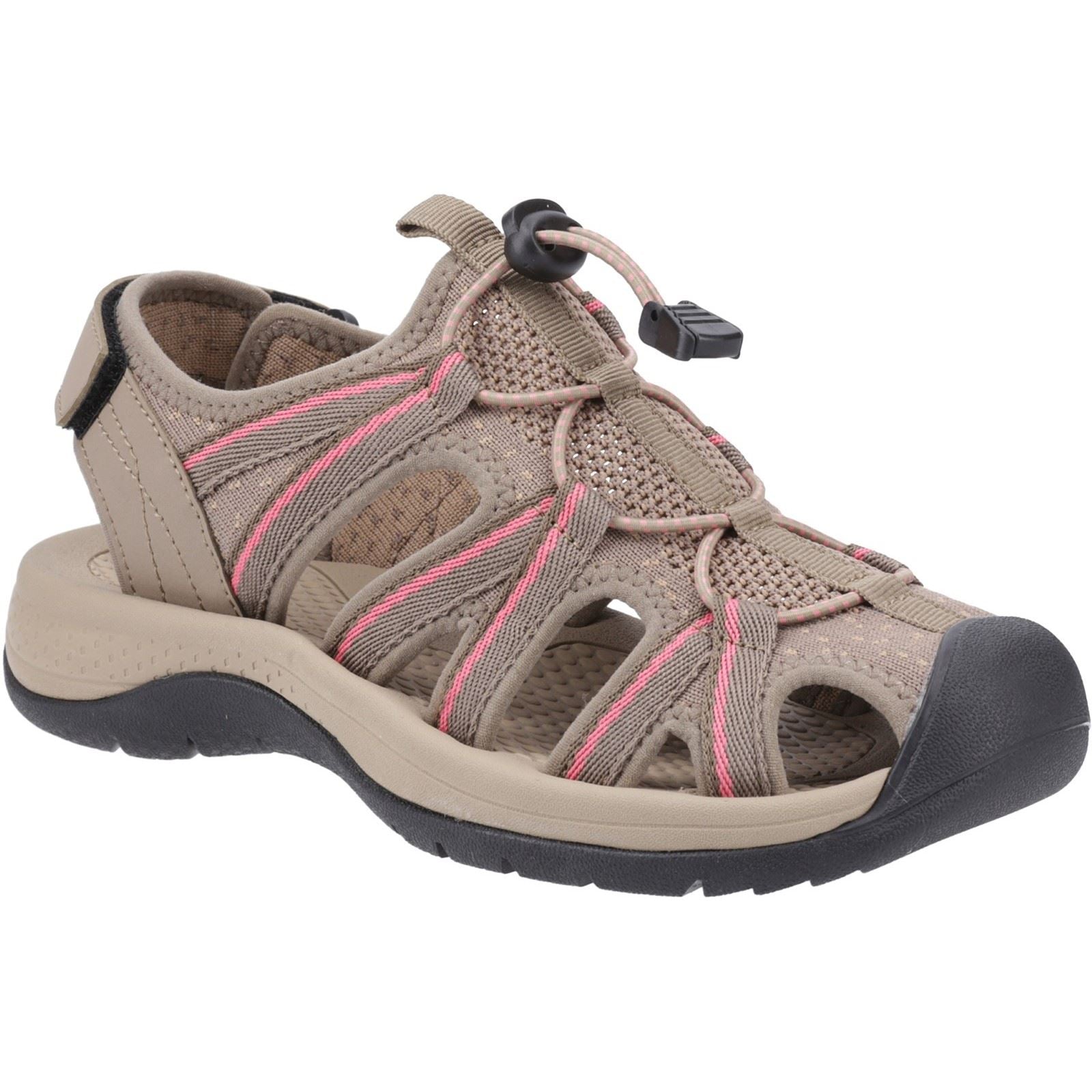 Cotswold Upton Sandales Pour Femmes En Taupe/Rose