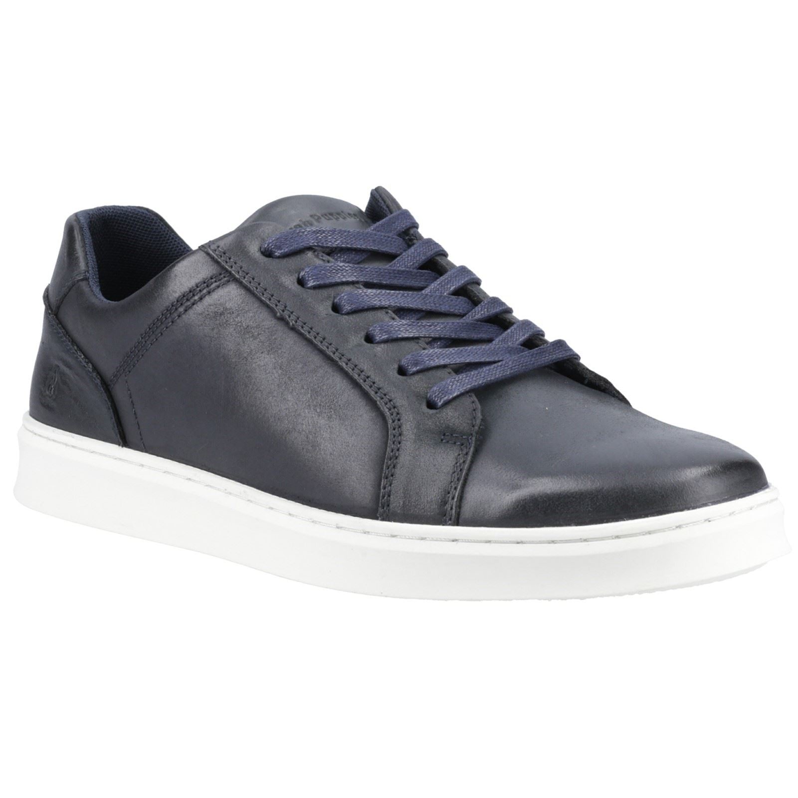 Hush Puppies Madden Chaussures De Sport Pour Homme En Cuir Bleu Marine