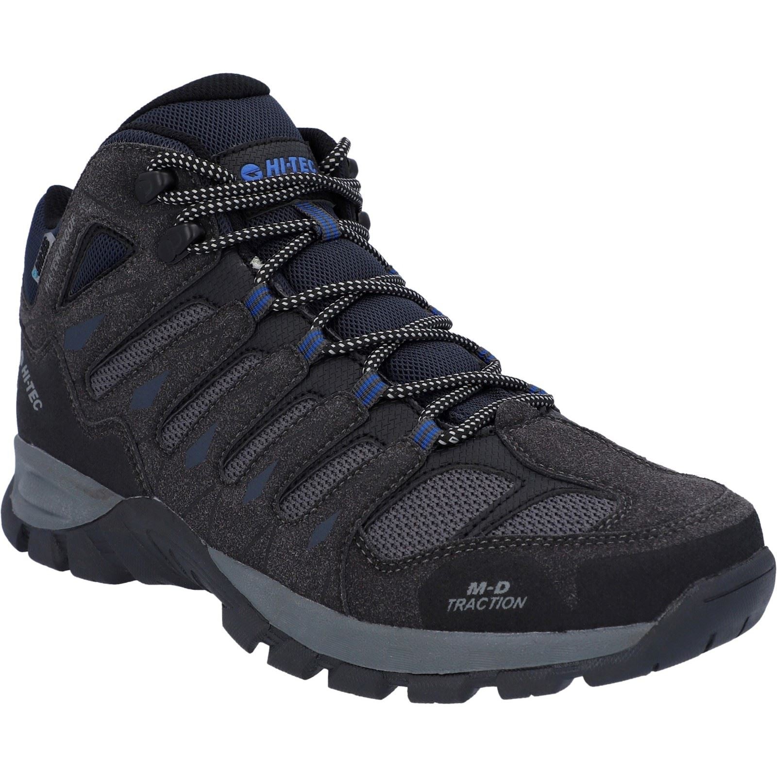 Hi-Tec Corzo Mid Bottes De Randonnée Pour Hommes En Polyuréthane Couleur Charbon/Marine