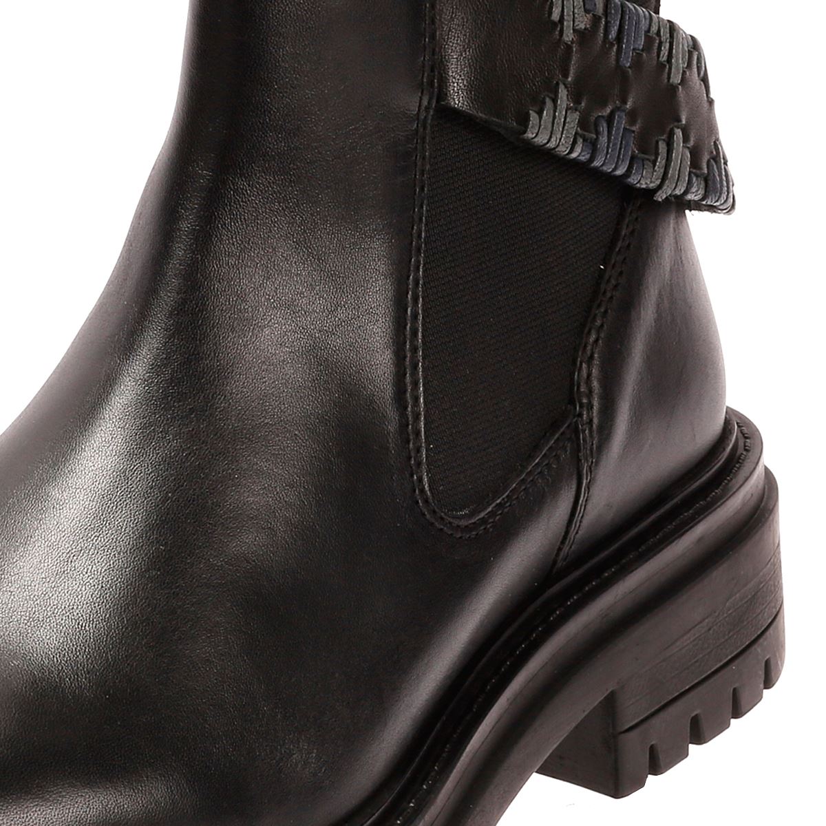 Osprey London The Guildford Chelsea Bottes Noires En Cuir Pour Femmes