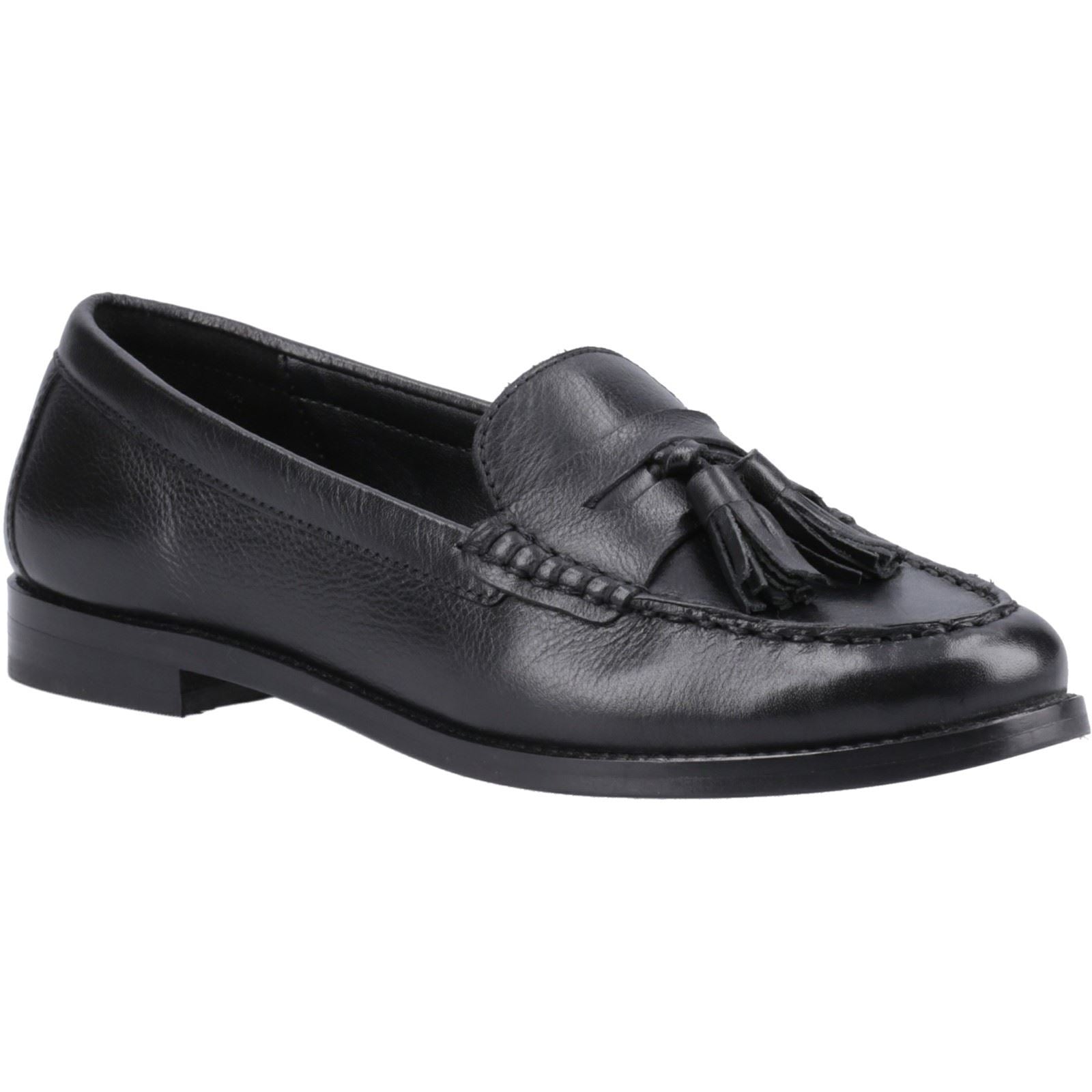 Hush Puppies Connie Mocassins Noirs Pour Femmes En Cuir