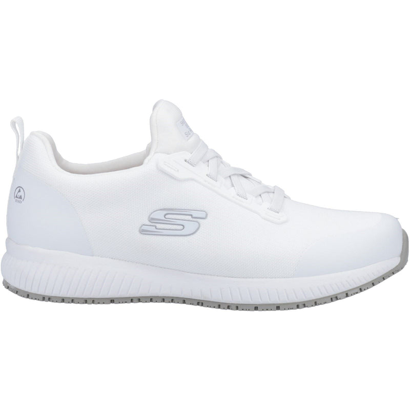 Skechers Workwear Squad SR Myton Baskets De Sécurité Blanches Pour Hommes En Textile