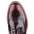 Base London Woburn Chaussures Richelieu Bordeaux Pour Hommes En Cuir
