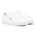 Lacoste Powercourt 2.0 Baskets Blanches En Cuir Pour Femmes