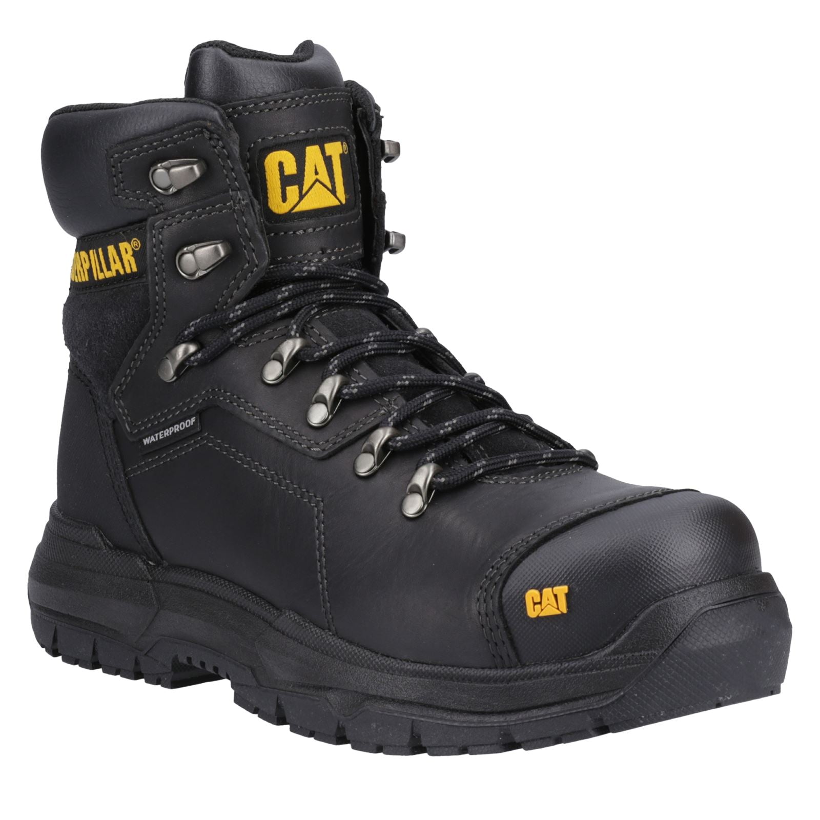 Caterpillar Bottes De Sécurité Noires En Cuir Diagnostic 2.0