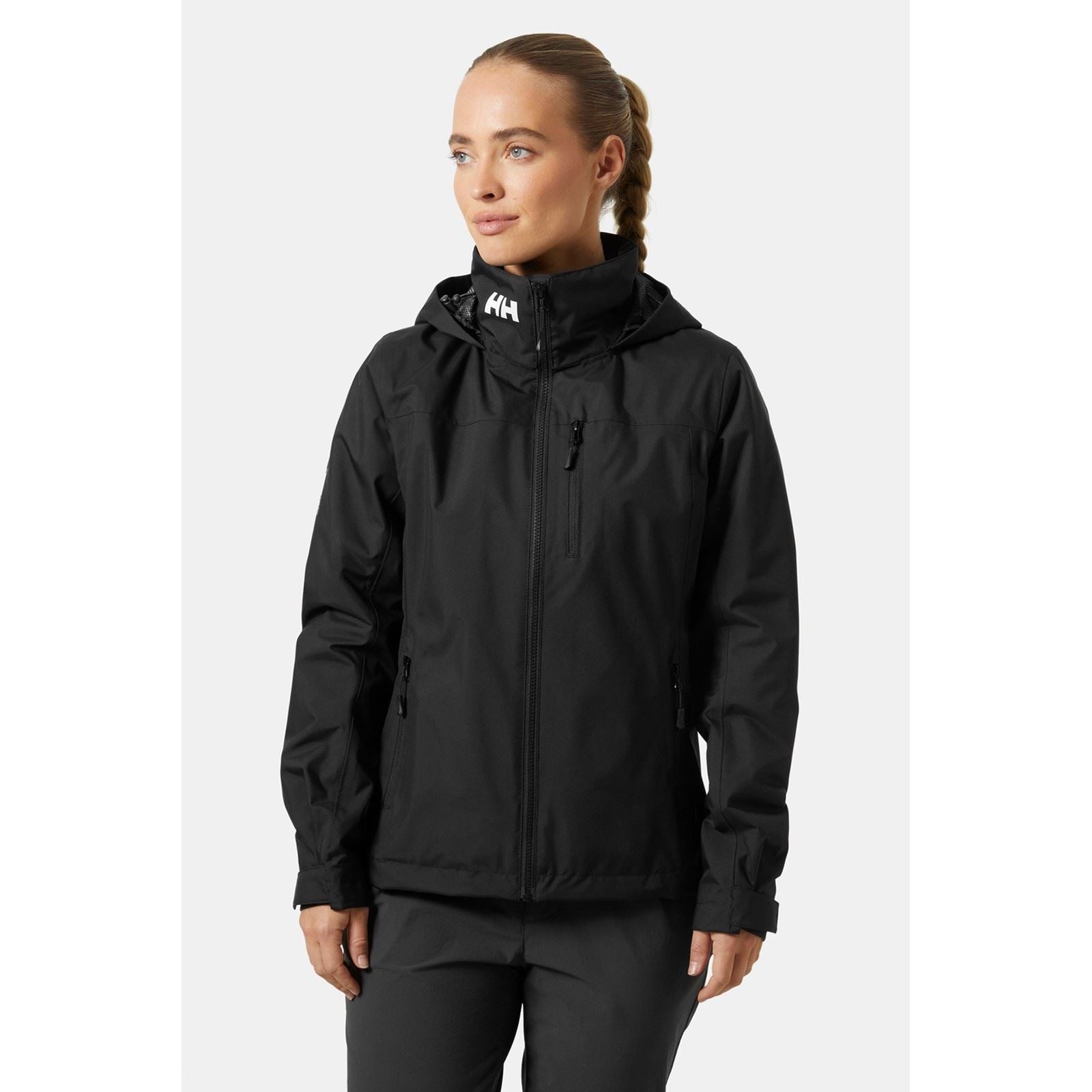 Helly Hansen Sport Crew Hooded Midlayer Sailing Jacket 2.0 Veste De Navigation Noire Pour Femme