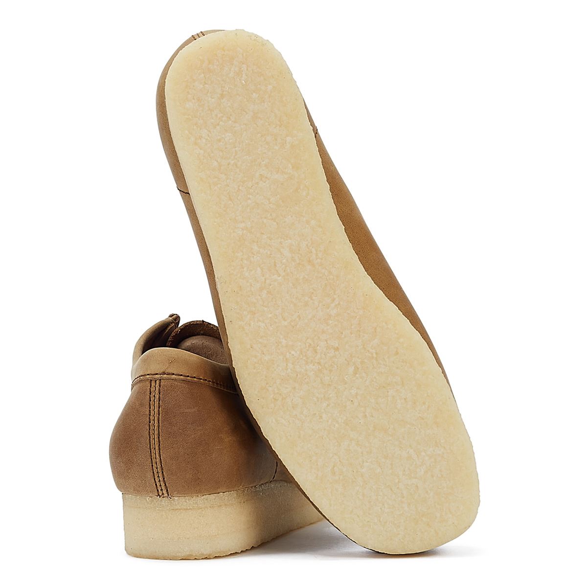 Clarks Originals Wallabee Chaussures En Cuir Marron À Lacets Pour Hommes