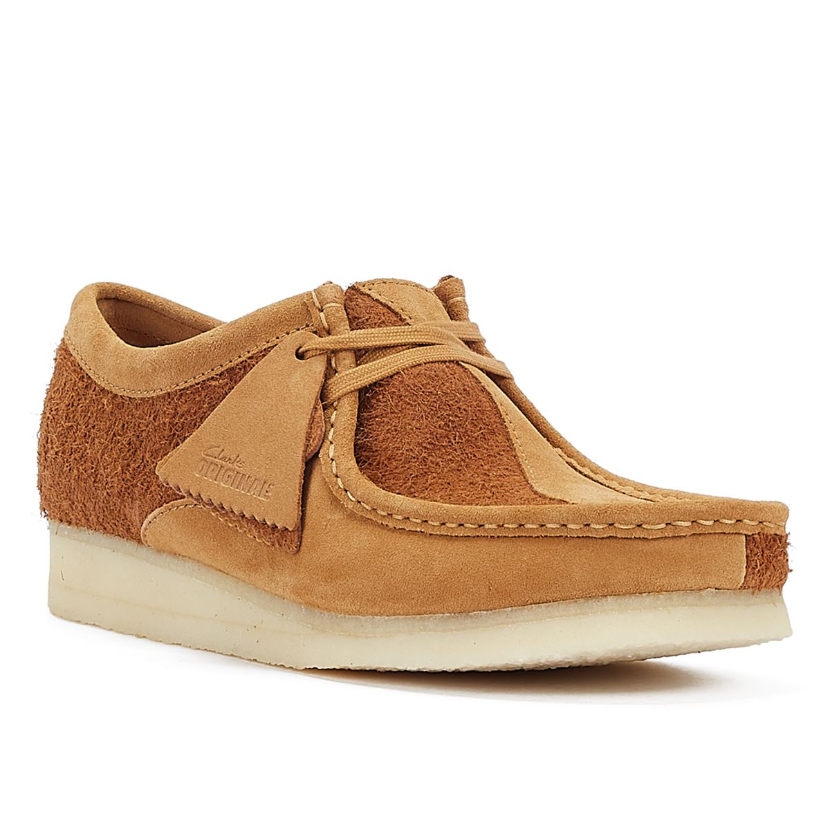 Clarks Originals Wallabee Combination  Chaussures À Lacets En Daim Beige Pour Hommes