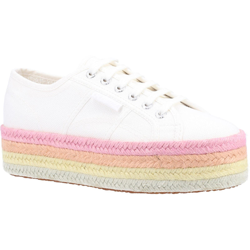 Superga 2790 Multicolor Rope Baskets Pour Femmes En Coton 100 % Blanc/Bonbon Multicolore