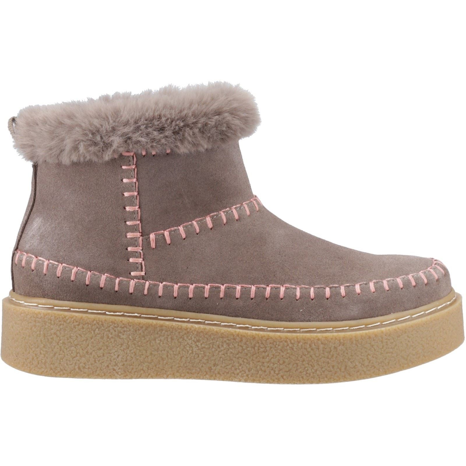 Hush Puppies Brielle Bottines De Cheville D'hiver Pour Femmes En Taupe Suédois