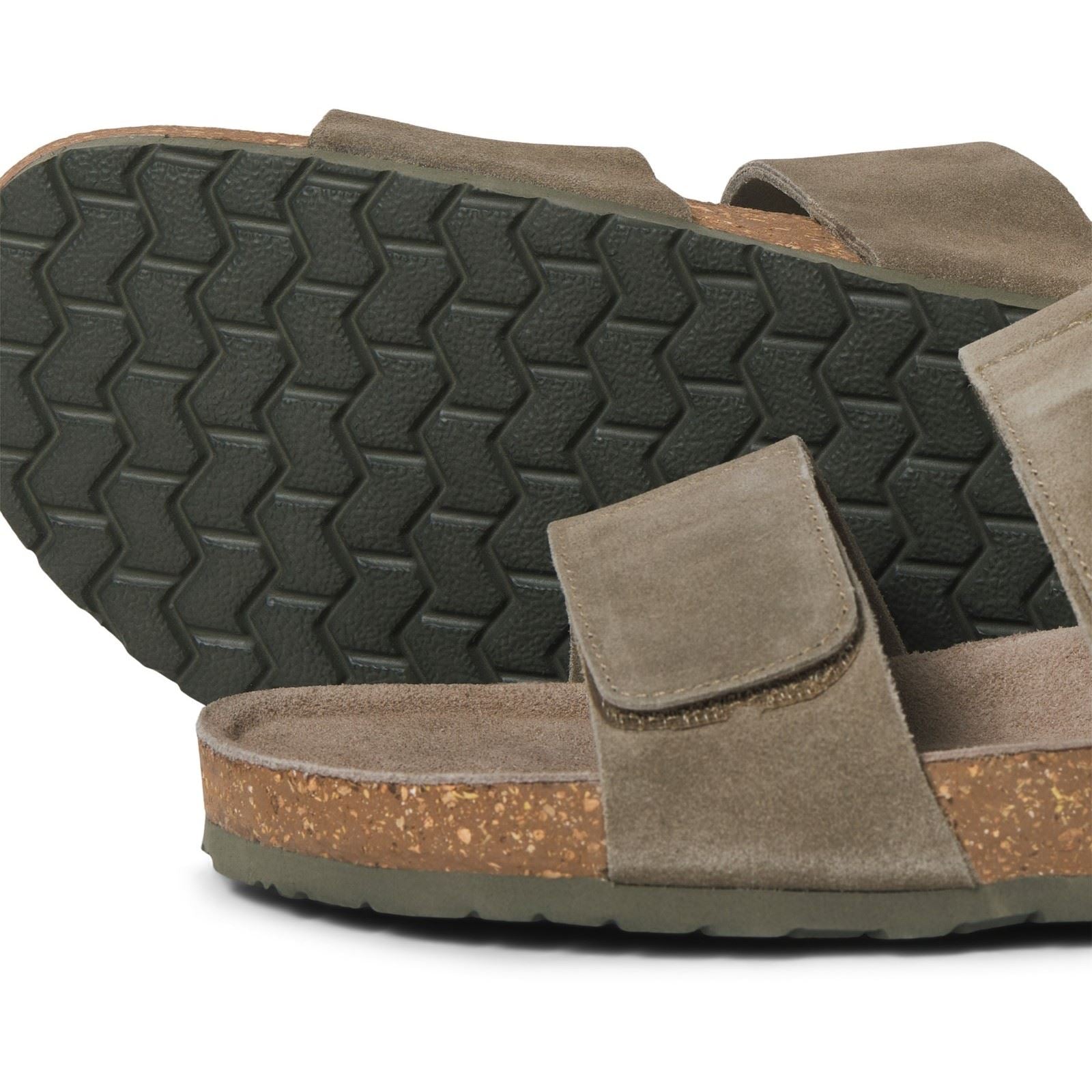 Jack & Jones Malta Sandales Martini Olive Pour Hommes Suede