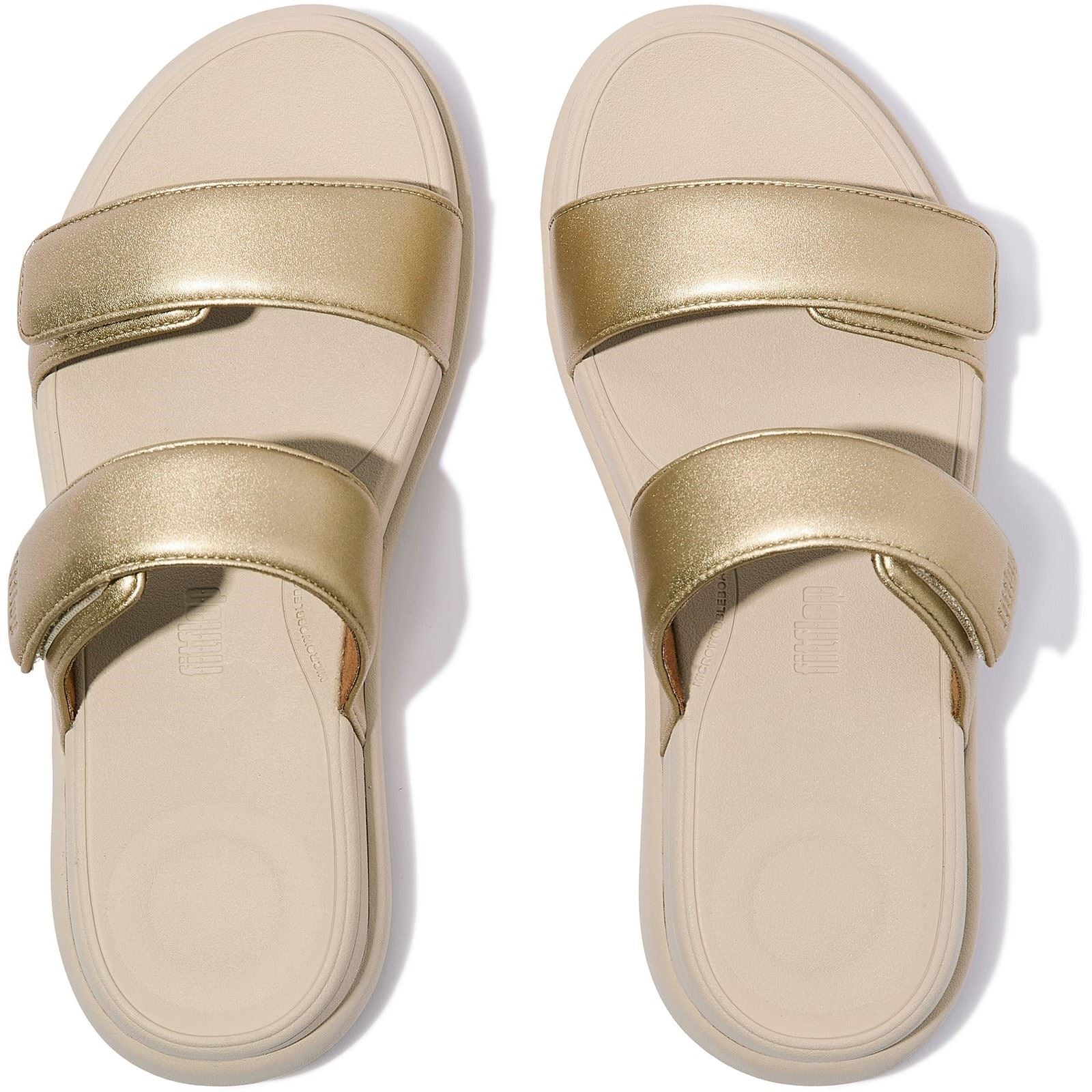 Fitflop F-Mode Go Sandales Platino En Polyuréthane Pour Femmes