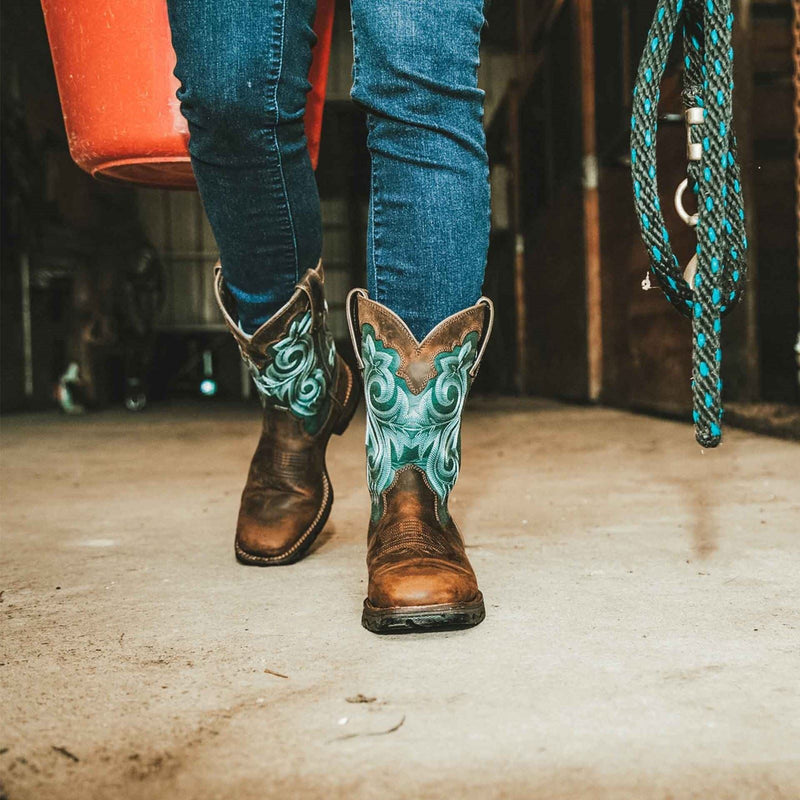 Durango Lady Rebel Bottes Pour Femmes En Cuir Marron Evergreen