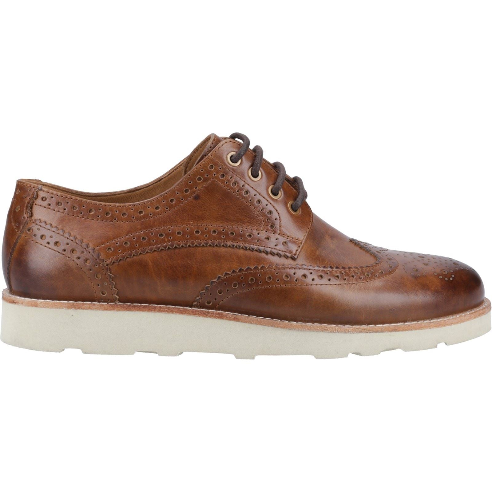 Hush Puppies Kendrick Chaussures Richelieu Homme En Cuir Marron Clair