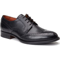 Base London Bell Chaussures Derby En Cuir Noir Pour Hommes