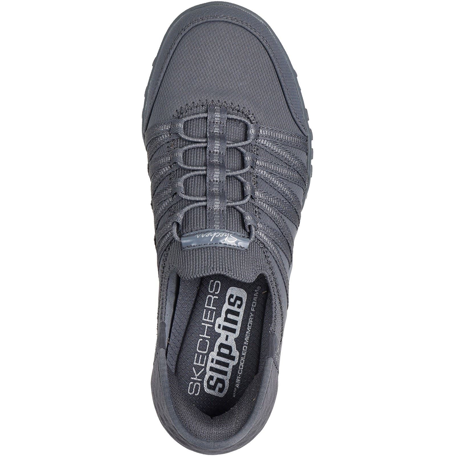 Skechers Breathe Easy - Roll-With-Me Chaussures De Sport Pour Femmes En Toile Anthracite