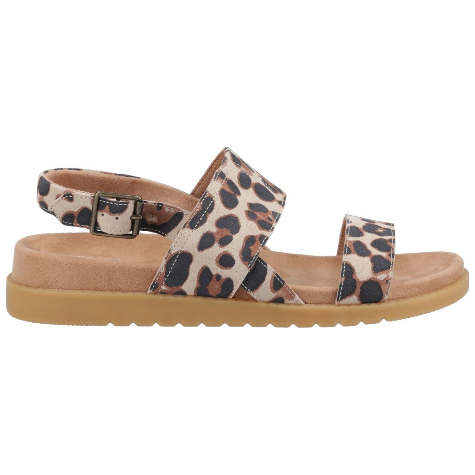 TOMS Marin Sandales Léopard Pour Femmes En Suède Couleur Avoine