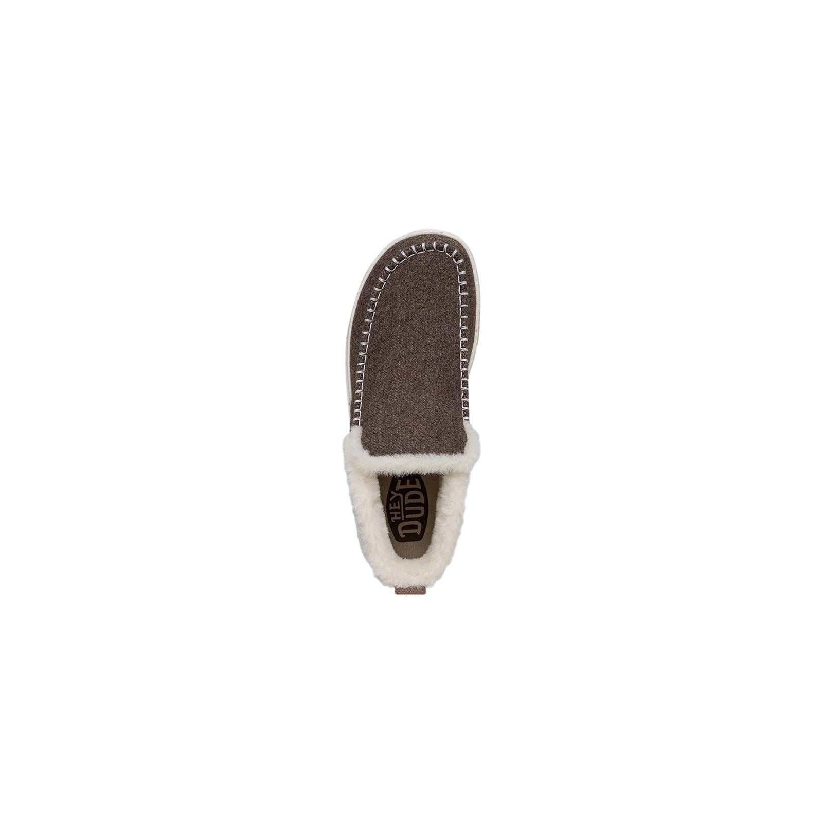 HEYDUDE Denny Wool Faux Shearling Bottes Pour Femmes En Noyer