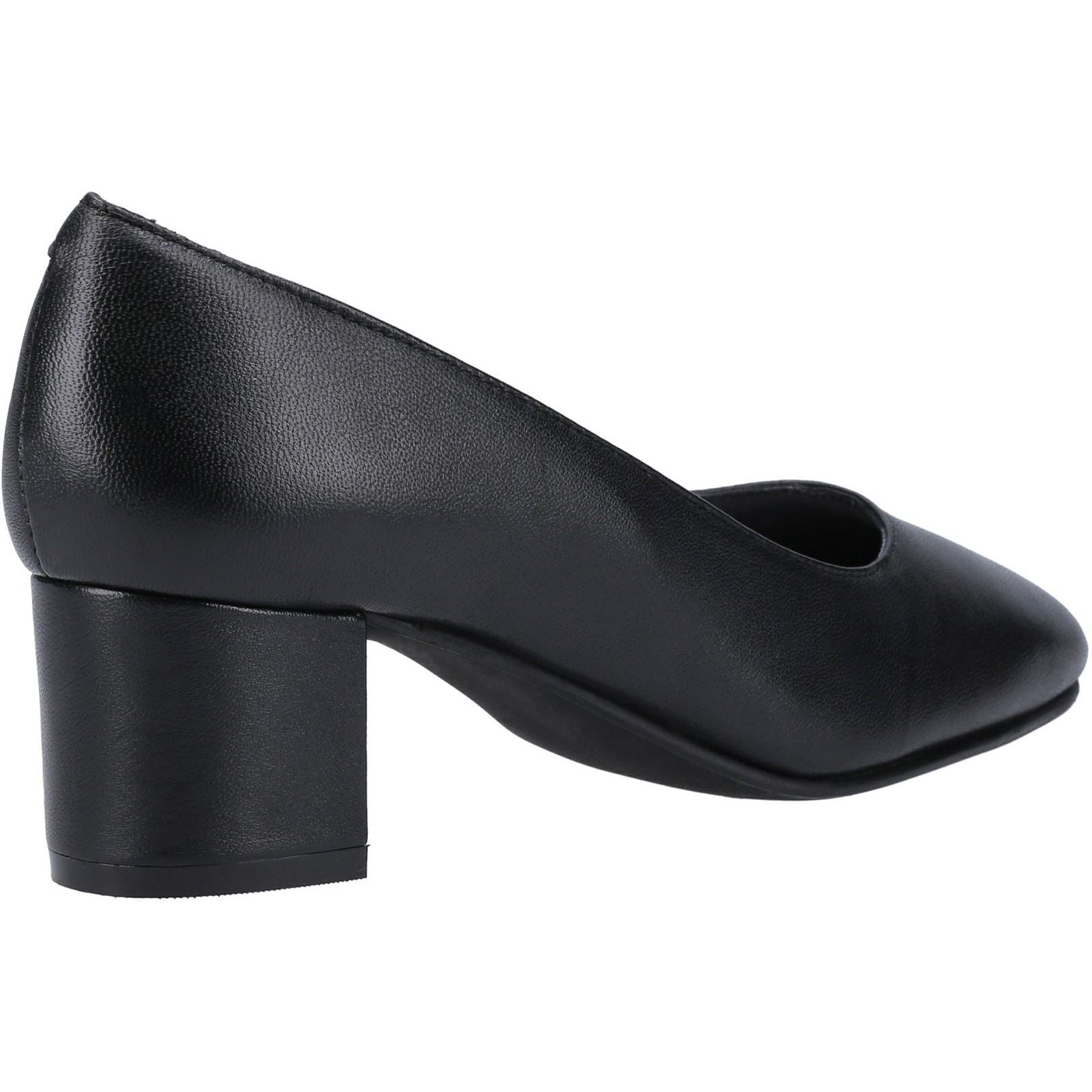 Hush Puppies Anna Wide Talons Noirs En Cuir Pour Femmes
