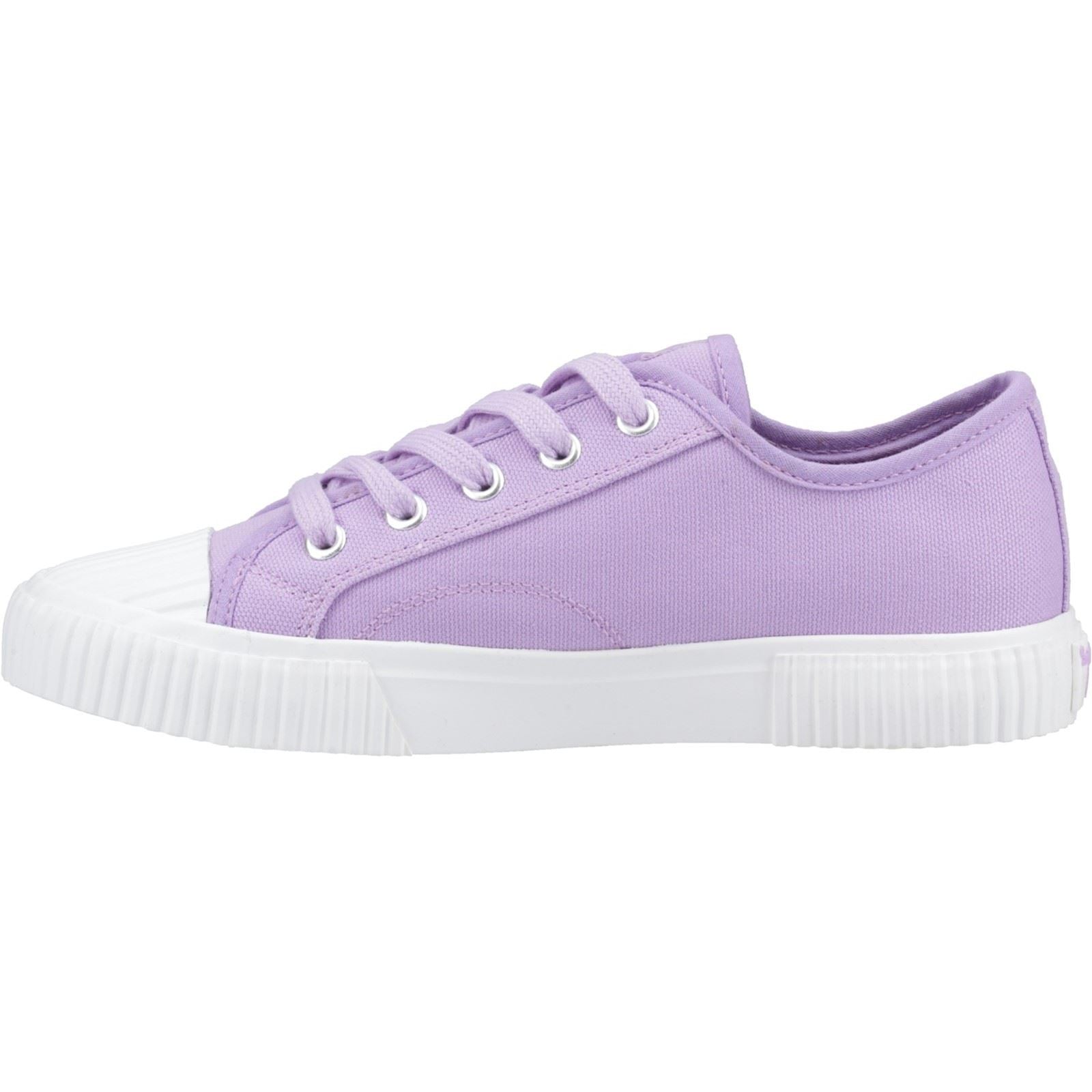 Hush Puppies Freya Canvas Chaussures De Sport Lilas Pour Femmes En Textile