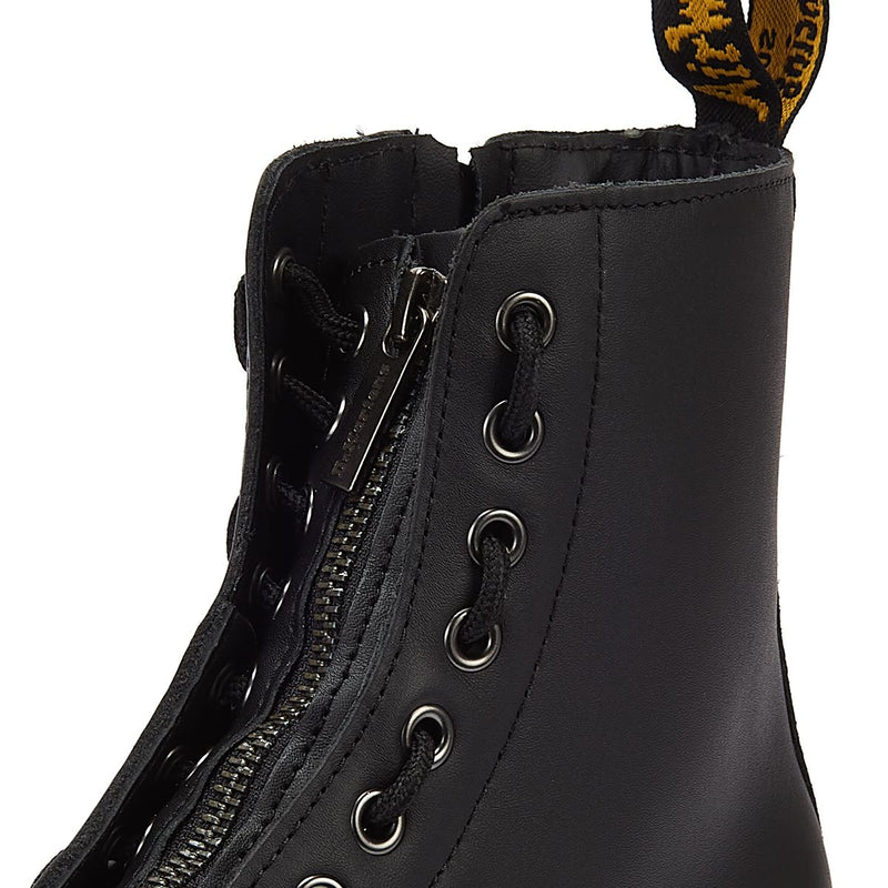 Dr. Martens 1460 Bottes Noires à Fermeture Éclair Avant Pascal