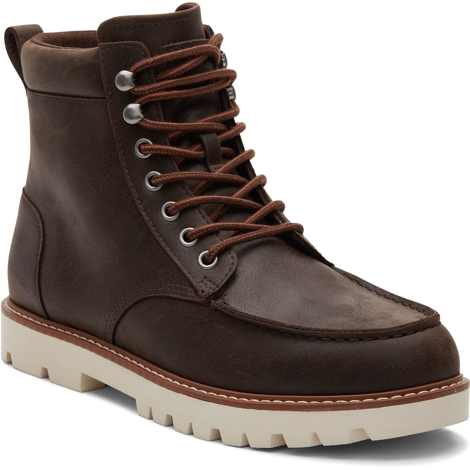 TOMS Palomar Bottes En Cuir Pour Hommes De Couleur Marron Foncé
