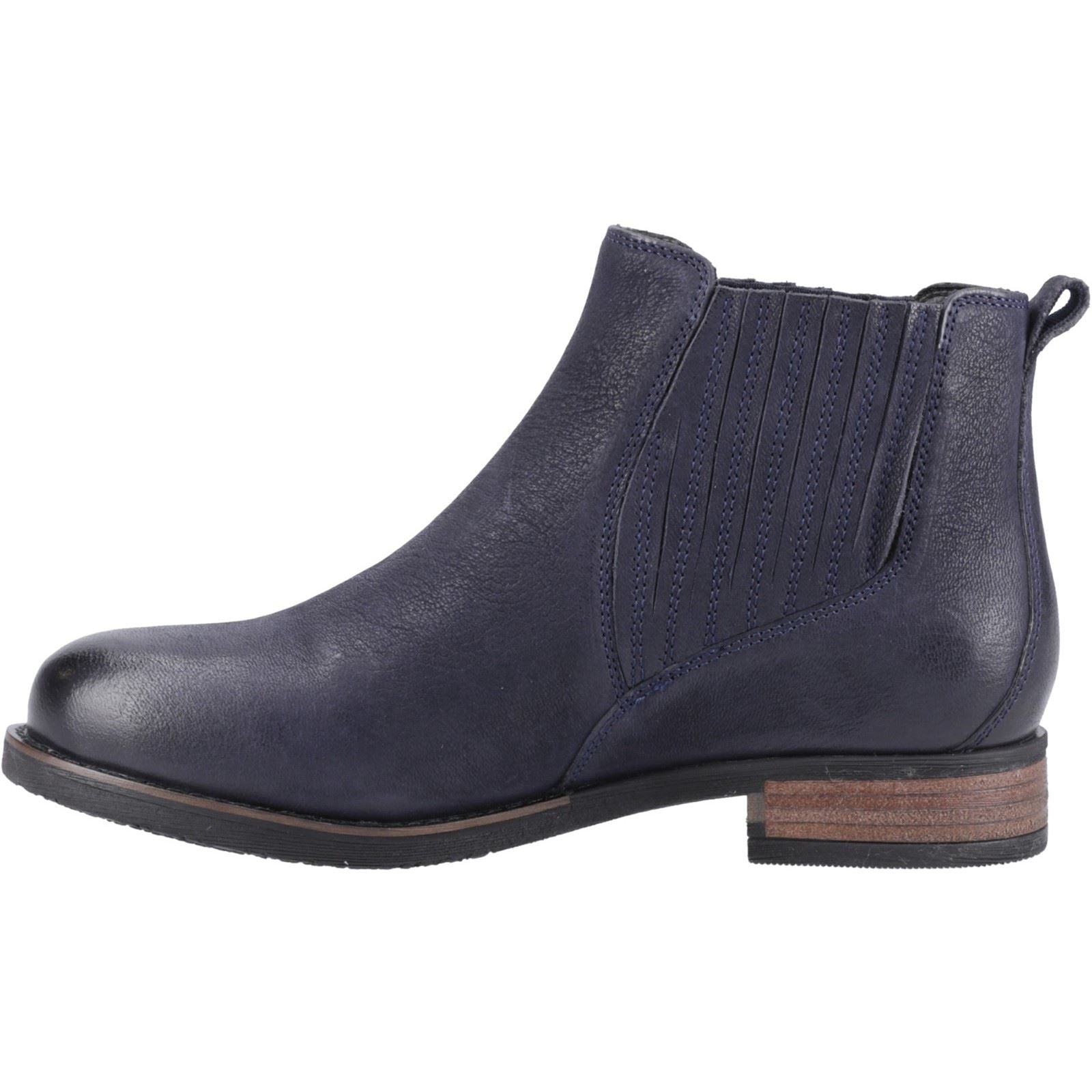 Hush Puppies Edith Bottes Plates En Cuir Pour Femme Coloris Marine