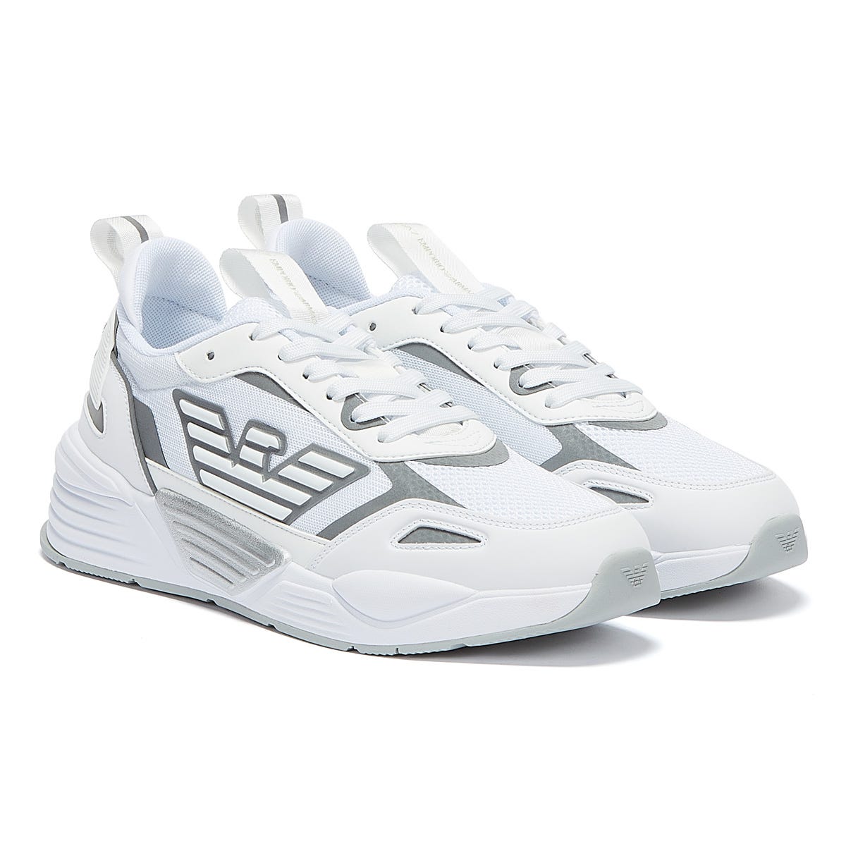 Emporio Armani EA7 Ace Runner Mens White / Silver Trainers