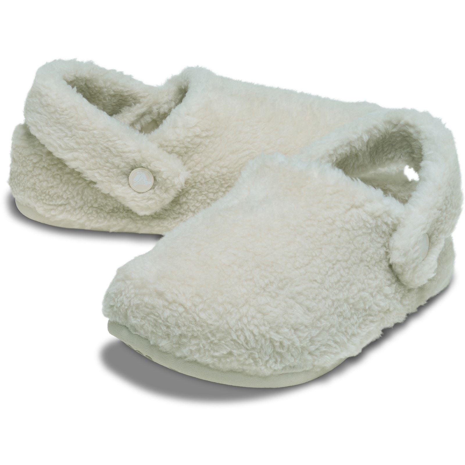 Crocs Classic Cozzzy Chaussons En Stucco Pour Femmes En Polyester
