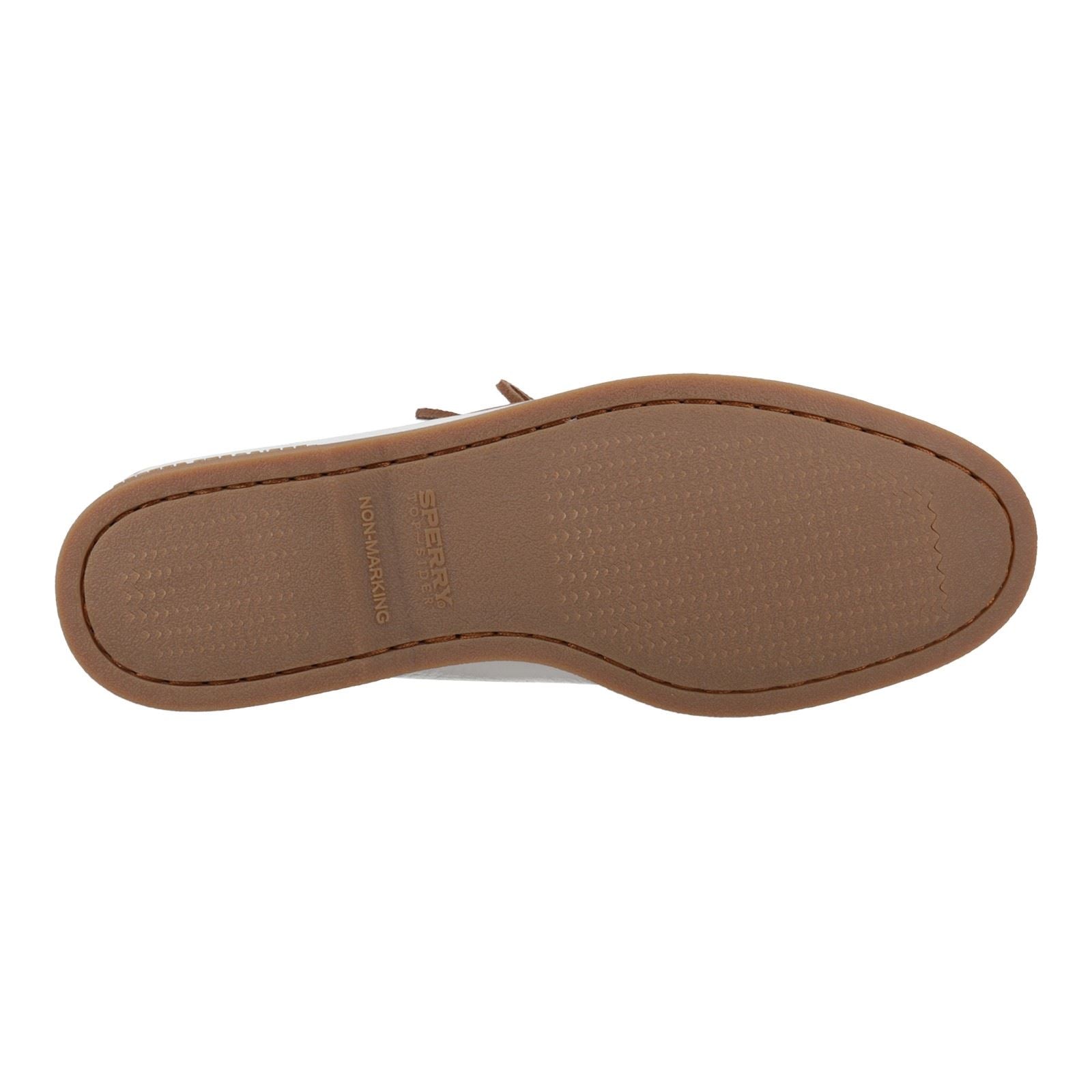 Sperry Authentic 2 Eye Chaussures Bateau Pour Hommes En Cuir Blanc/Gomme