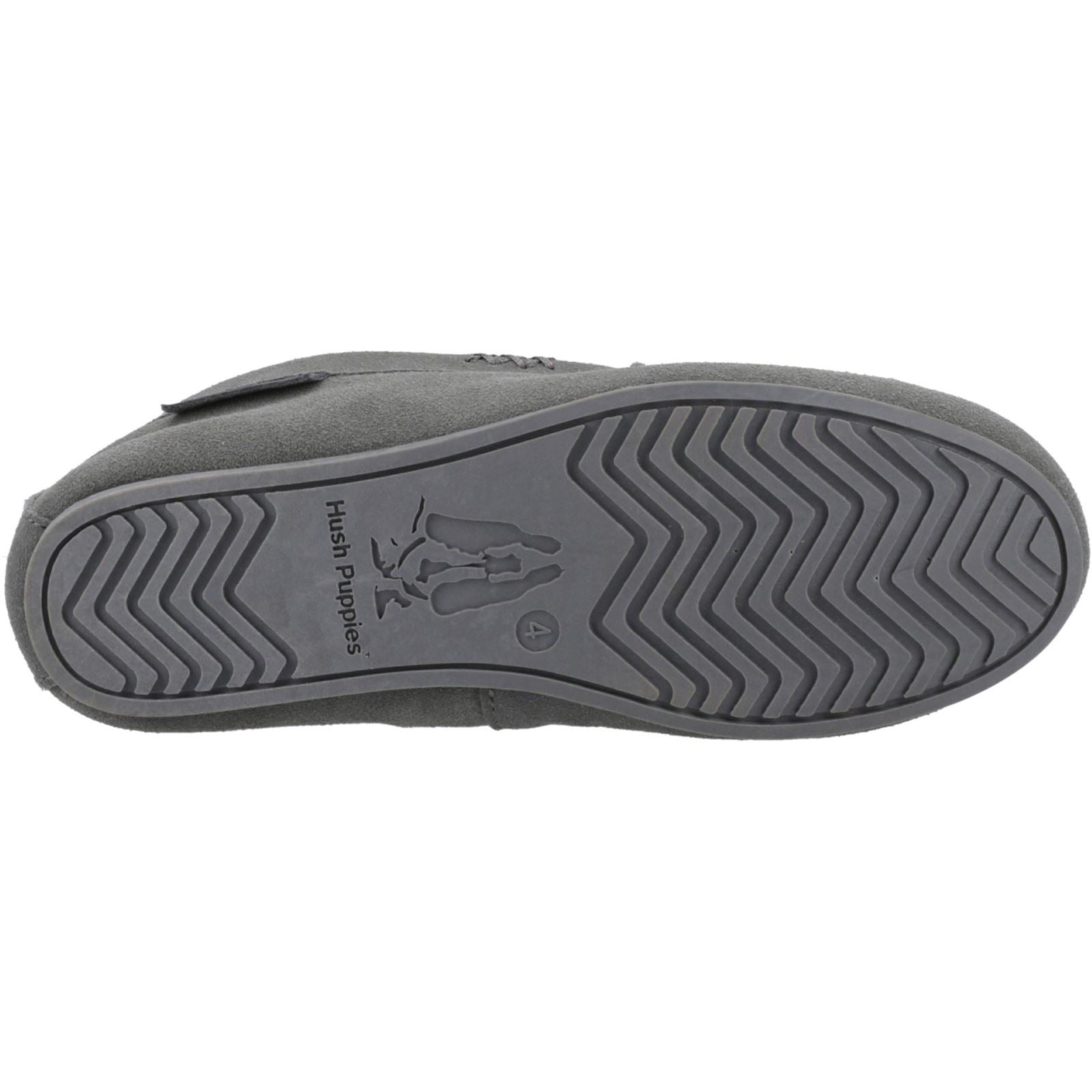 Hush Puppies Annie Mocassin Chaussons Gris Pour Femmes En Suède