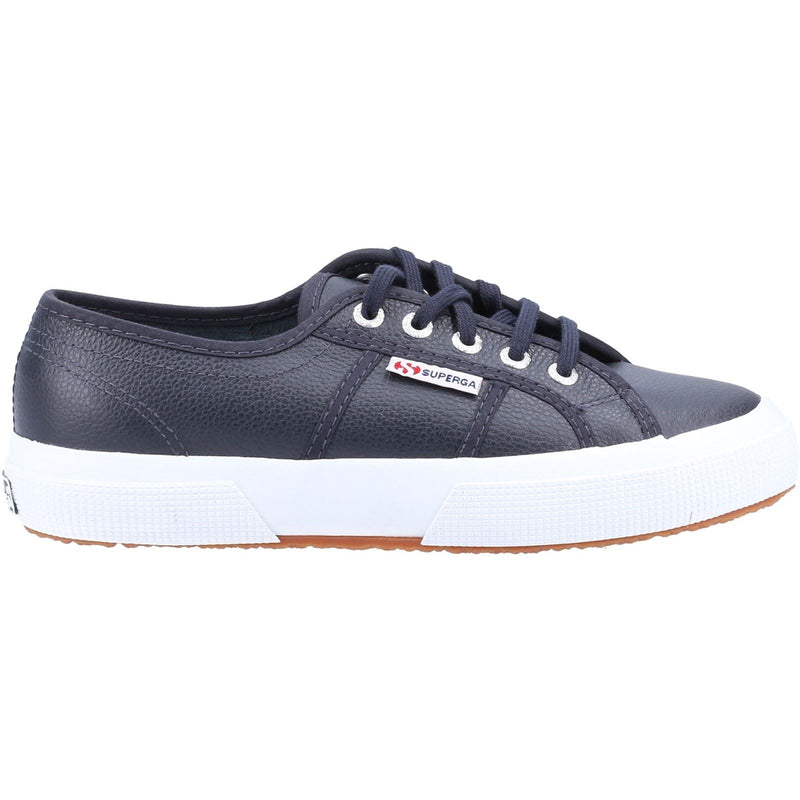 Superga 2750 Baskets En Cuir Bleu Marine Pour Femme